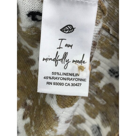 Nic + Zoe Falling Jewels Knit Linen Blend Cardigan Wear Multi Way Tan XL NEW - Picture 10 of 10